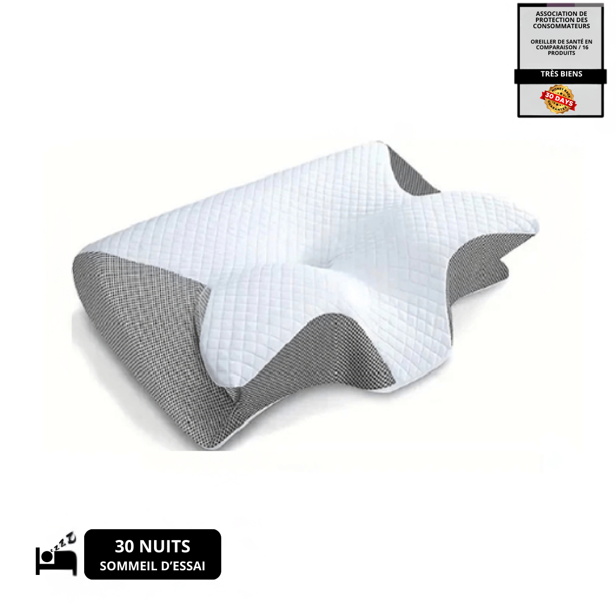 Confort de sommeil ergonomique pour le soulagement de la douleur – Coussin de rêve orthopédique
