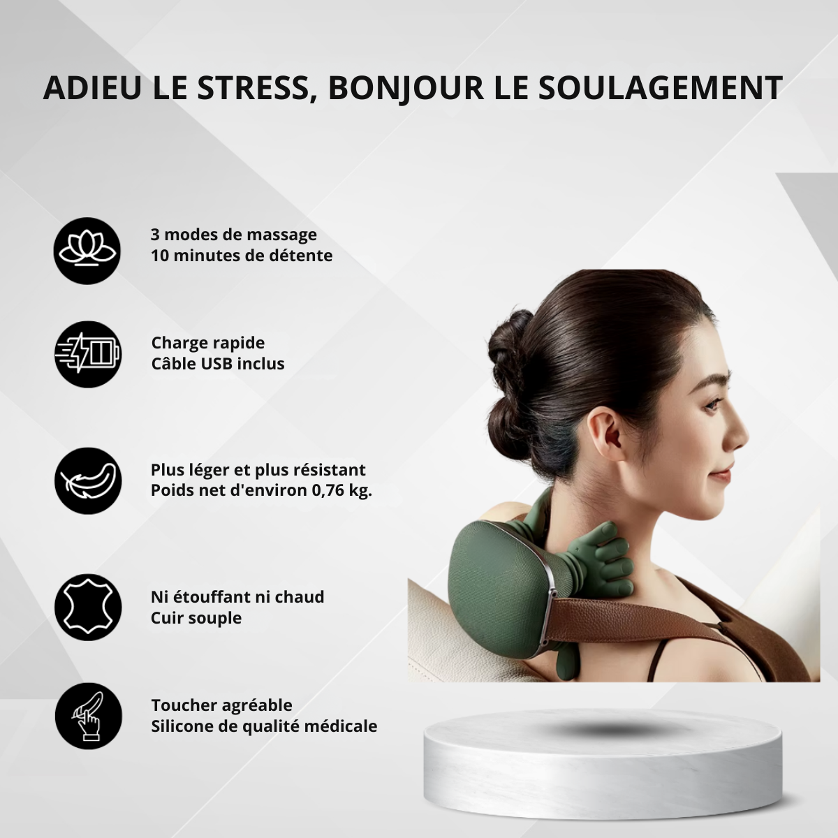 Masseur Portable Nuque & Dos Premium Red Light – AxoraShop™