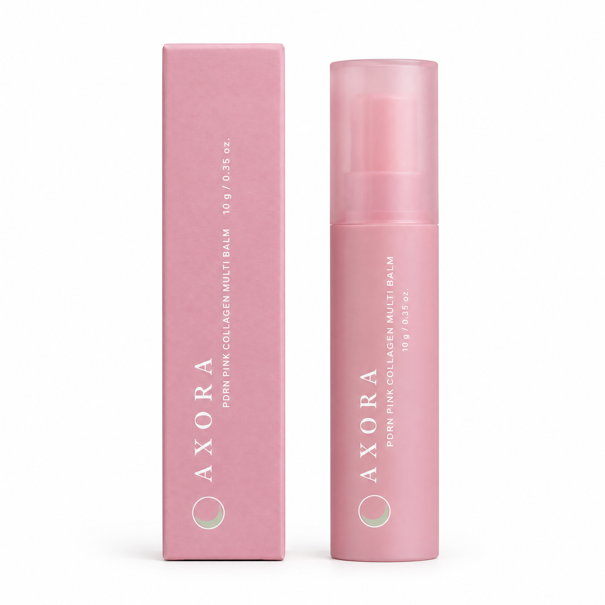 Boîte et baume-stick AXORA Contre-Ombre côte à côte sur fond blanc