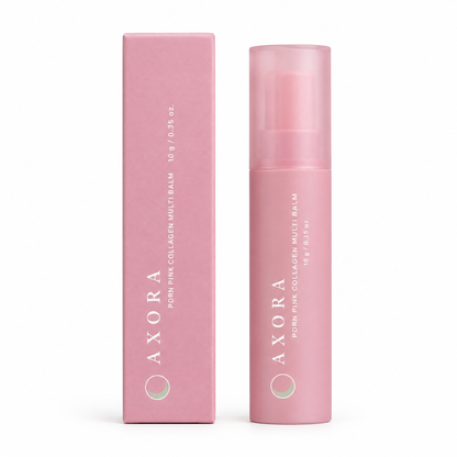 Boîte et baume-stick AXORA Contre-Ombre côte à côte sur fond blanc